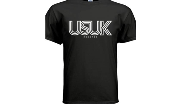 USUK RECORDS T-SHIRT (BLACK) S/M/L/XL/2XL
